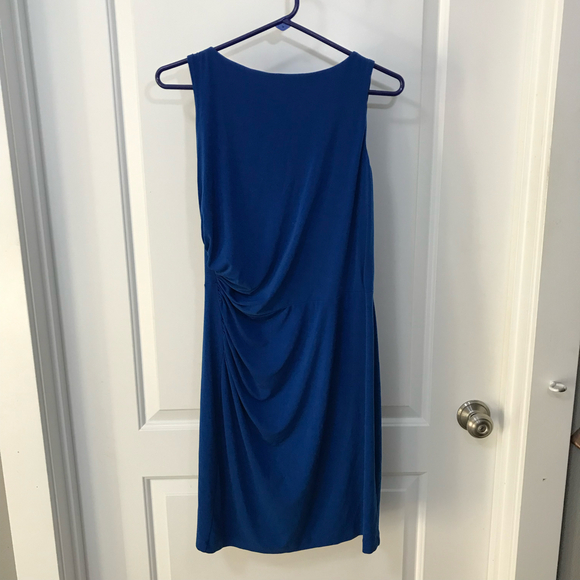 Maggy London Dresses & Skirts - Maggy London Sleeveless Draped Back Royal Blue Knee Length Dress